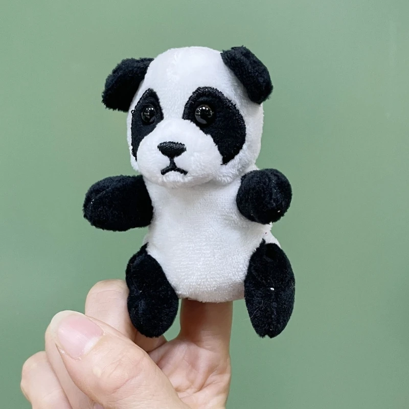 Marionnette à doigt d'animal dessin animé, joli jouet en peluche, jouet interactif liaison familiale, 15UB