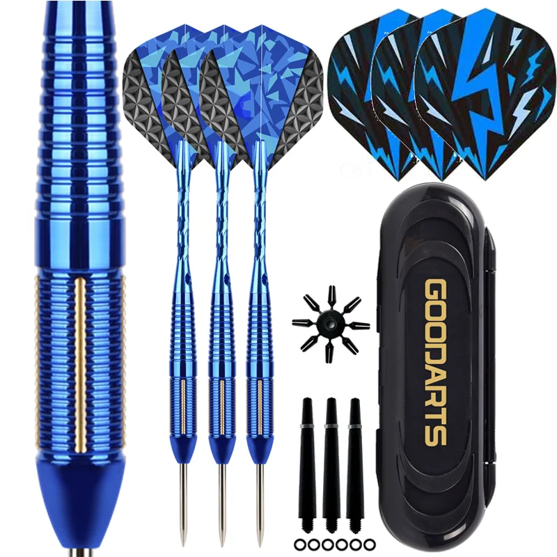 

22g Professional Dart Set 3PCS Steel Tip Darts Flights Anti-Fall Hard Dart Pure Copper Dart Flying for Dartboard