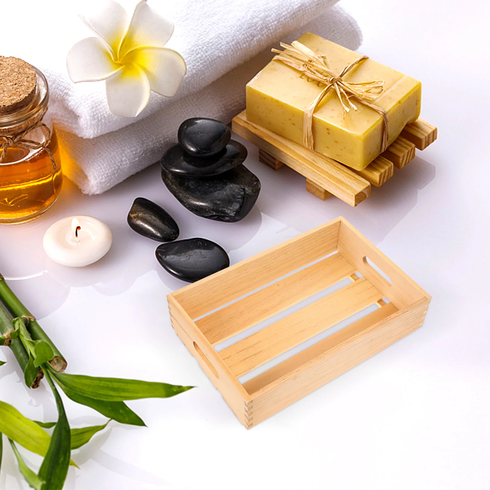 

Large Wooden Soap Drying Rack for Handmade Bar Soaps Spacious DIY Wood Tray with Open Design Ideal Bathroom Sink Shower Soap