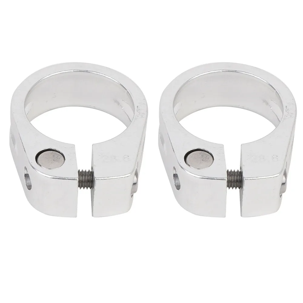 

Комплект из 2 портативных зажимов для подседельного штыря велосипеда из алюминиевого сплава, 28,6 мм, 5 цветов, легкий зажим для велосипедной рамы, для горного велосипеда