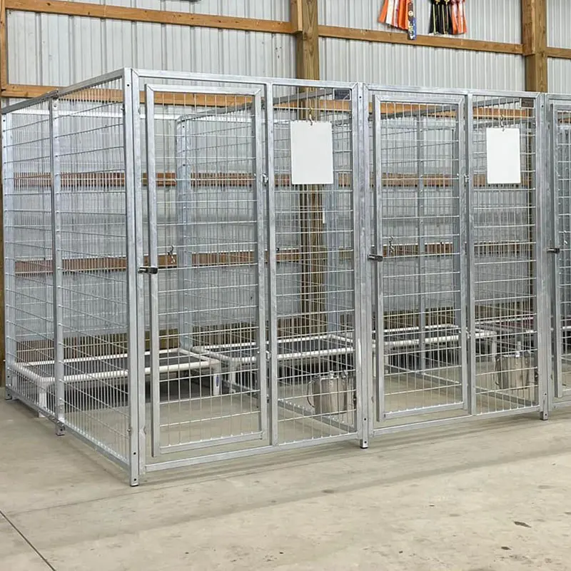 Easy To Install Heavy Duty Dog Cage With Gate Panels For America Steel Iron Aluminum Metal Hot Dip Galvanized Dog Kennels