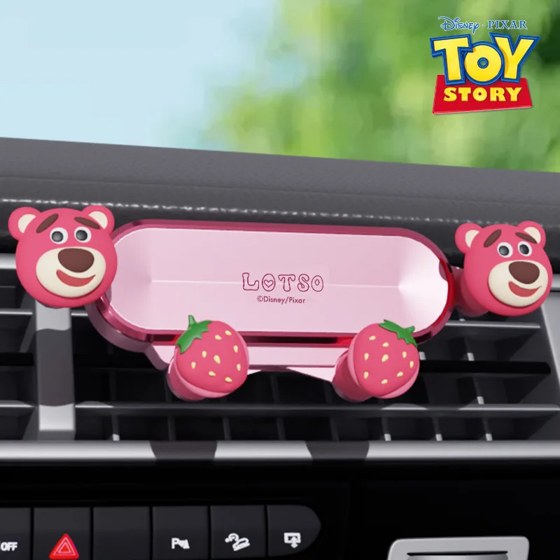 Support de téléphone de voiture avec figurines d'action Minnie, support de sortie d'air, partenaires de navigation, accessoires intérieurs automatiques, dessin animé animal mignon