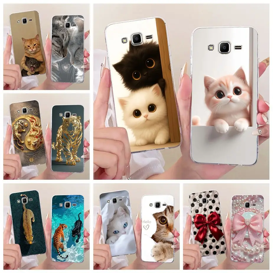 For Samsung Galaxy J2 Prime Case SM-G532F Cute Cat Luxury Painted Cover Soft Slim Phone Case For Samsung J2 Prime J2Prime Fundas