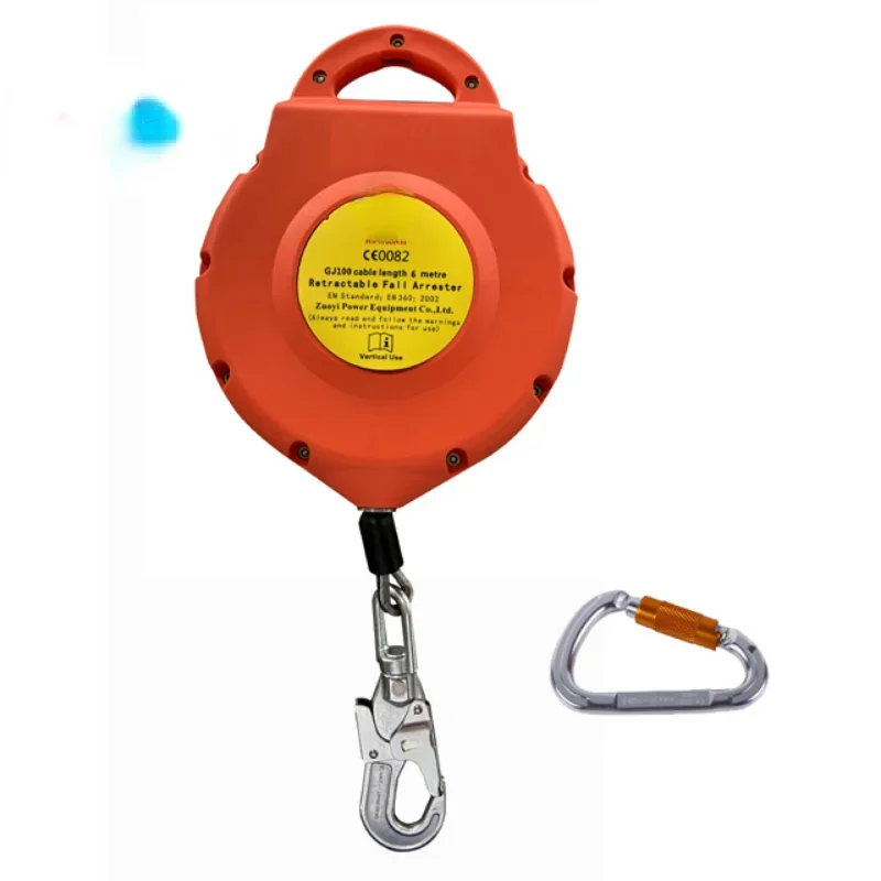 vertical lifeline container devices construction rigid rail system fall protection 140kgs fall arrest rope