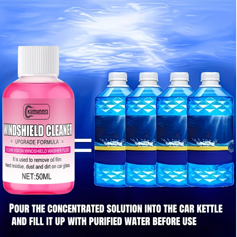 New Concentrate car glass wiper fluid to maintain smoothness and no stripes, quickly restore clear visibility of the glass