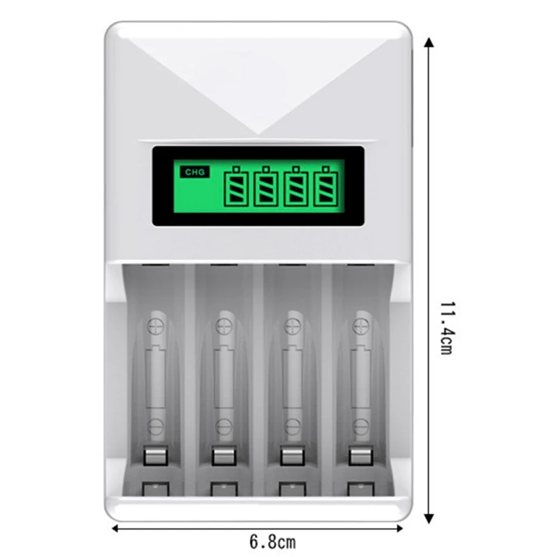 LCD Display Smart Intelligent Battery Charger With 4 Slots For AA/AAA Nicd Nimh Rechargeable Batteries Charger