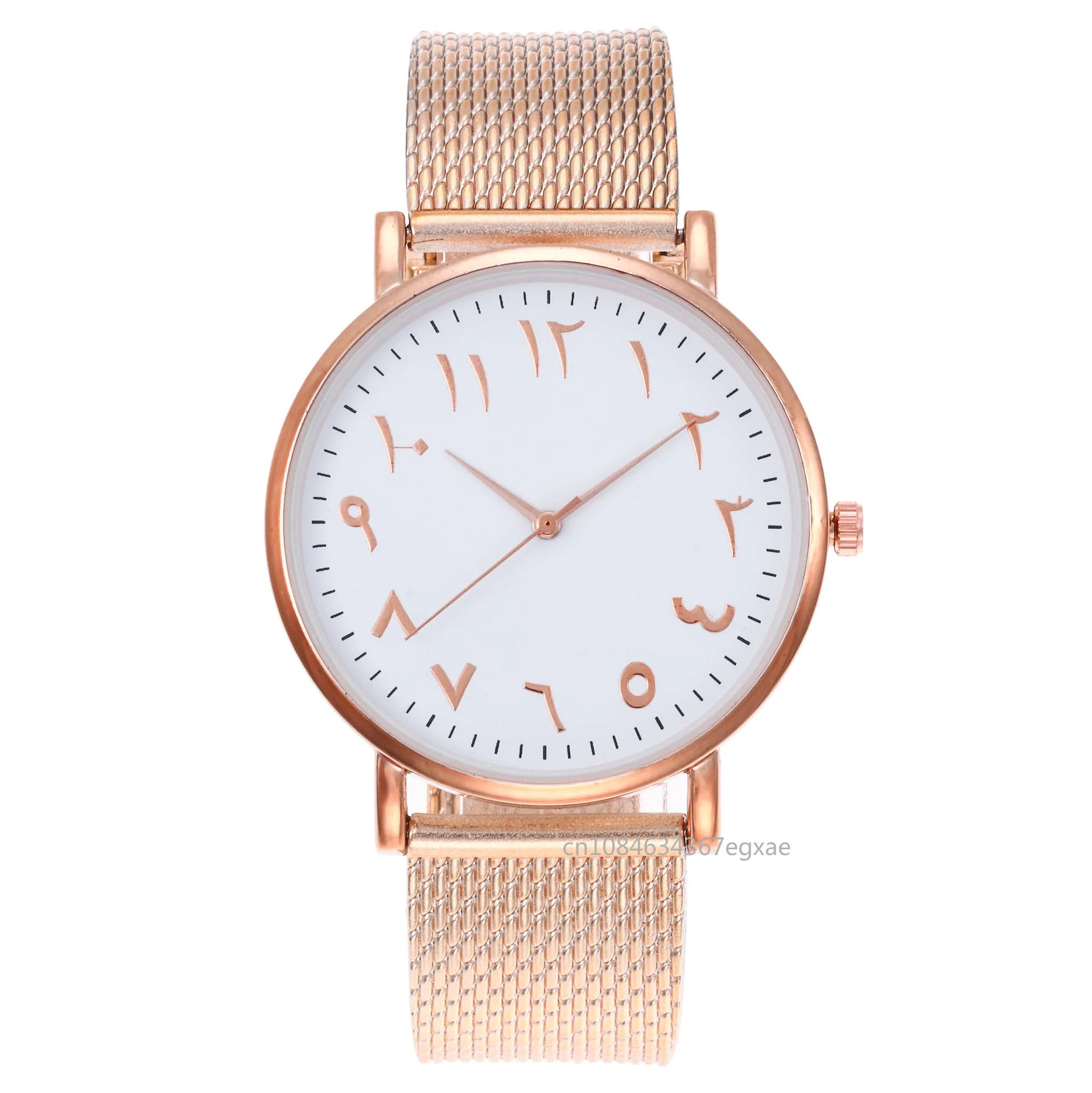 ساعة كوارتز نسائية بأرقام عربية ، ساعات نسائية ، سوار شبكي فضي ، تصميم أزياء ، سعر رخيص ، دروبشيبينغ