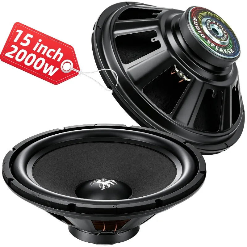 1pcs 15 Inch Car Subwoofer 2000W Stereo Mid Bass Car Speakers High Sensitivity HiFi Home Theater Multimedia Music Car Audio