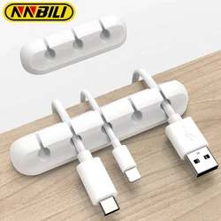NNBILI Adhesive Cable Holder Cord Management Wire Organizer for Desktop USB Charging Cable Nightstand Power Cord Mouse Cable ﻿