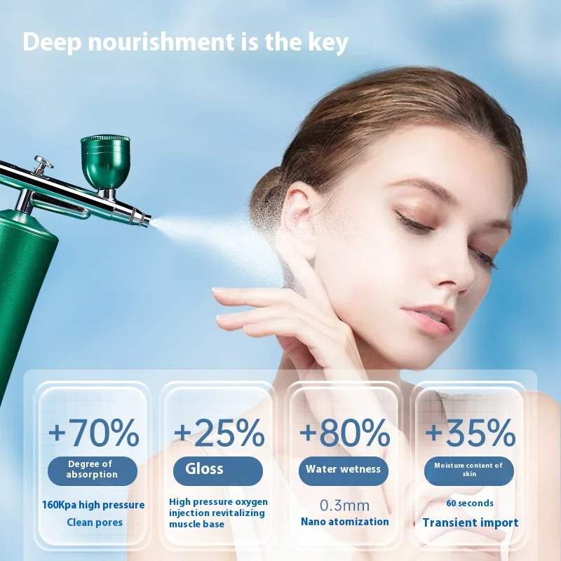 

Oxygen injection instrument household hydration needle-free water light facial spray gun import essence water small nano spray
