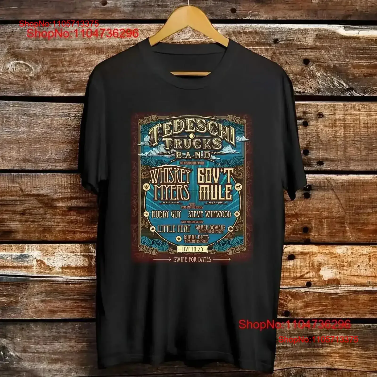 Tedeschi Trucks tour 2025 Black Cotton T Shirt Full Size S 5XL SS454 vintage Washed designer clothes graphic vintage Washed