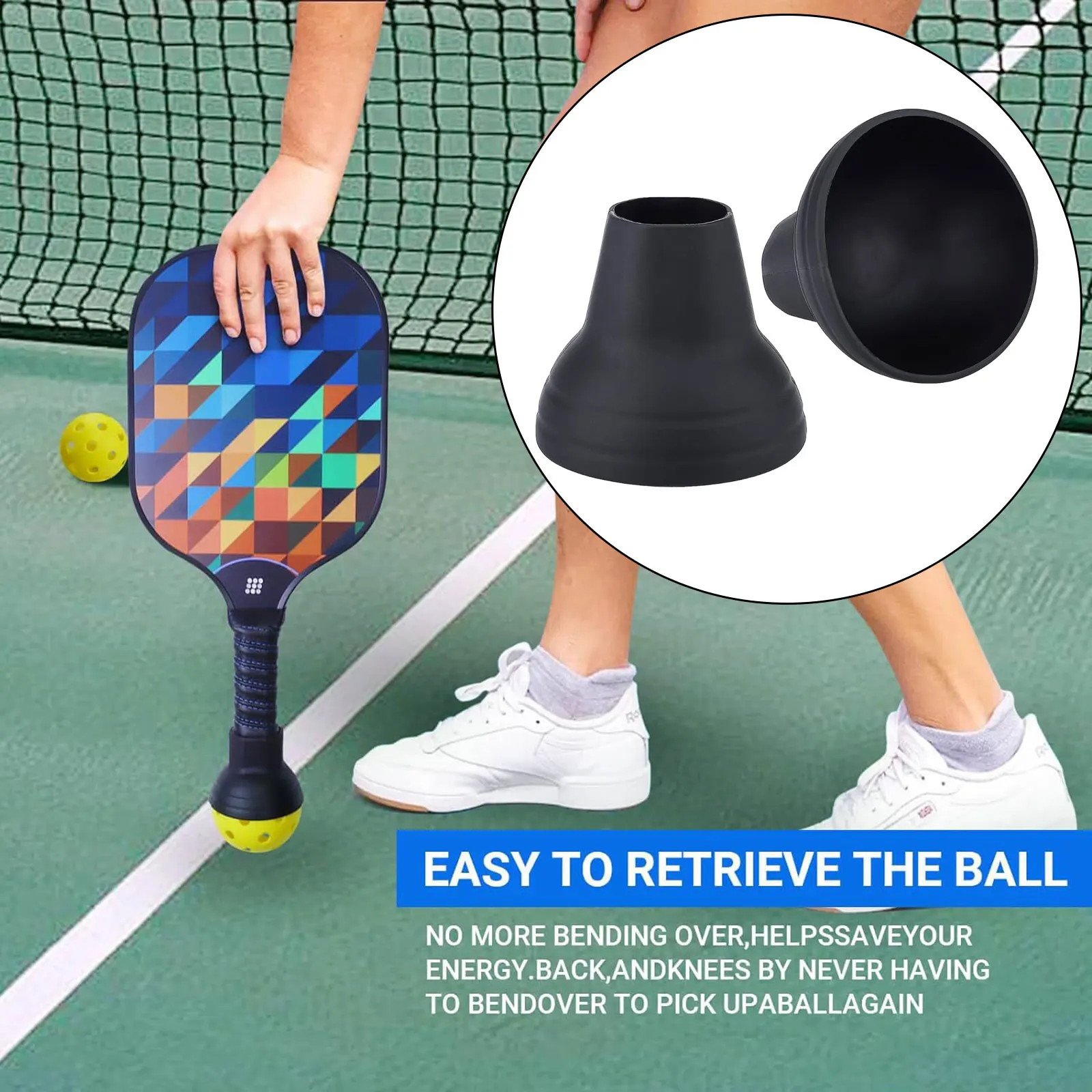 2x Pickleball Retriever leggero Pickleball Grabber adatto a pagaie Standard sport Professional Pick Up Pickleball Balls