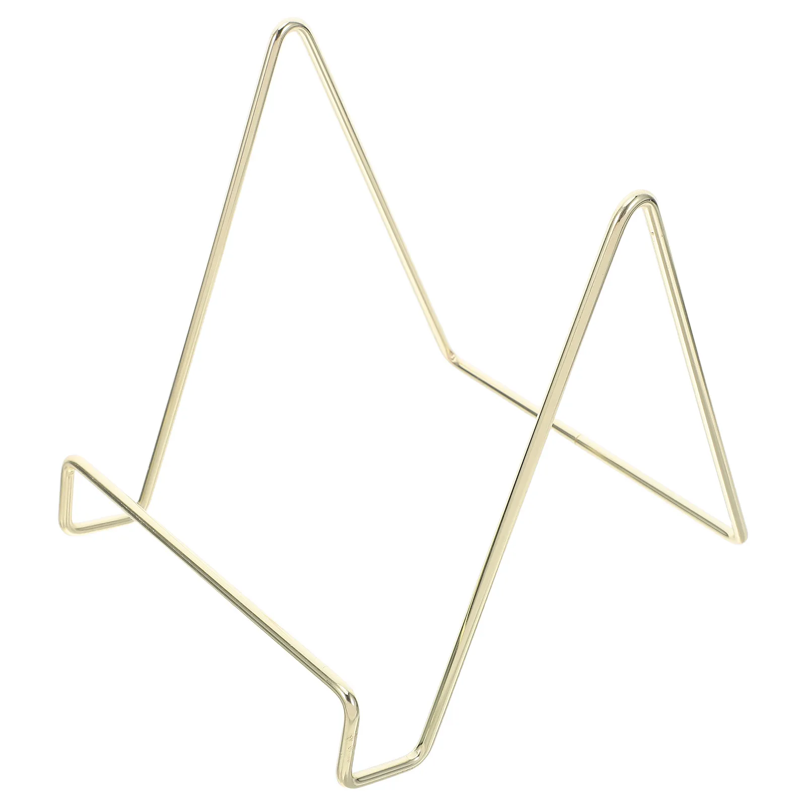 Metal Electroplated Portable Bookshelf Desktop Stand Secure Tablet Holder for Home Office Reading Book Stand Cell Phone Holder