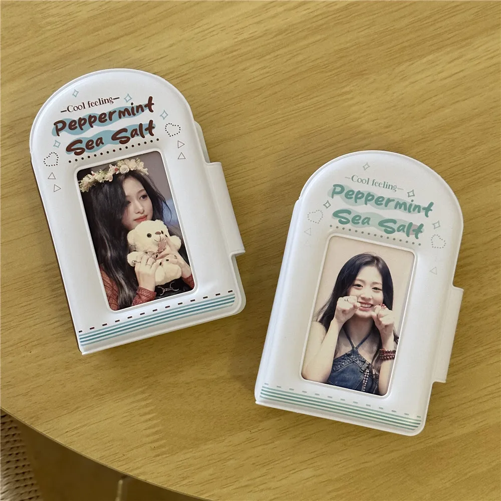 Ins Azul Verde Sal Marinho 3 Polegadas One Palace Grid Polaroid Love Bean Pequeno Cavalo Burberry Álbum de Cartão de Armazenamento