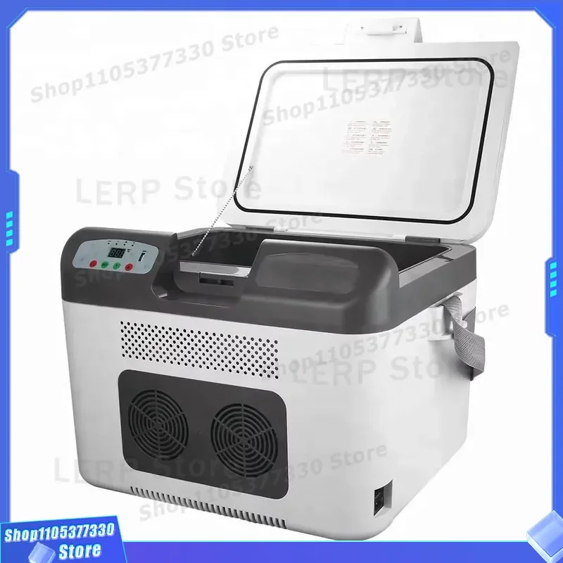 Portable 12V 24V Car Mini Fridge Compact Cooler Box for Vehicle Travel Camping Outdoor Use Electric Refrigerator Small Size