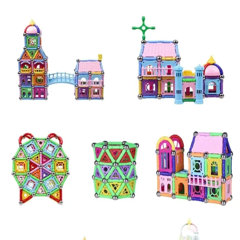 castle design 355PCS Child Early Education block figure Amazing Magnetic set