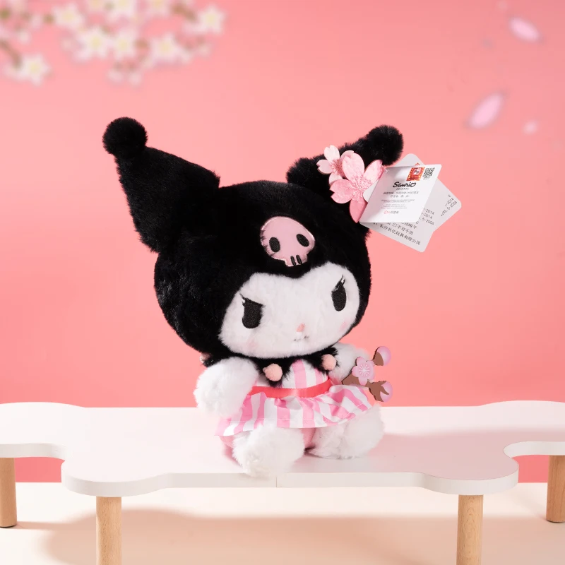Sanrio Cherry Blossom Series Hello Kitty Melody Kuromi knuffel Cartoon & schattige pop sleutelhanger Kinderspeelgoed Rugzakhanger