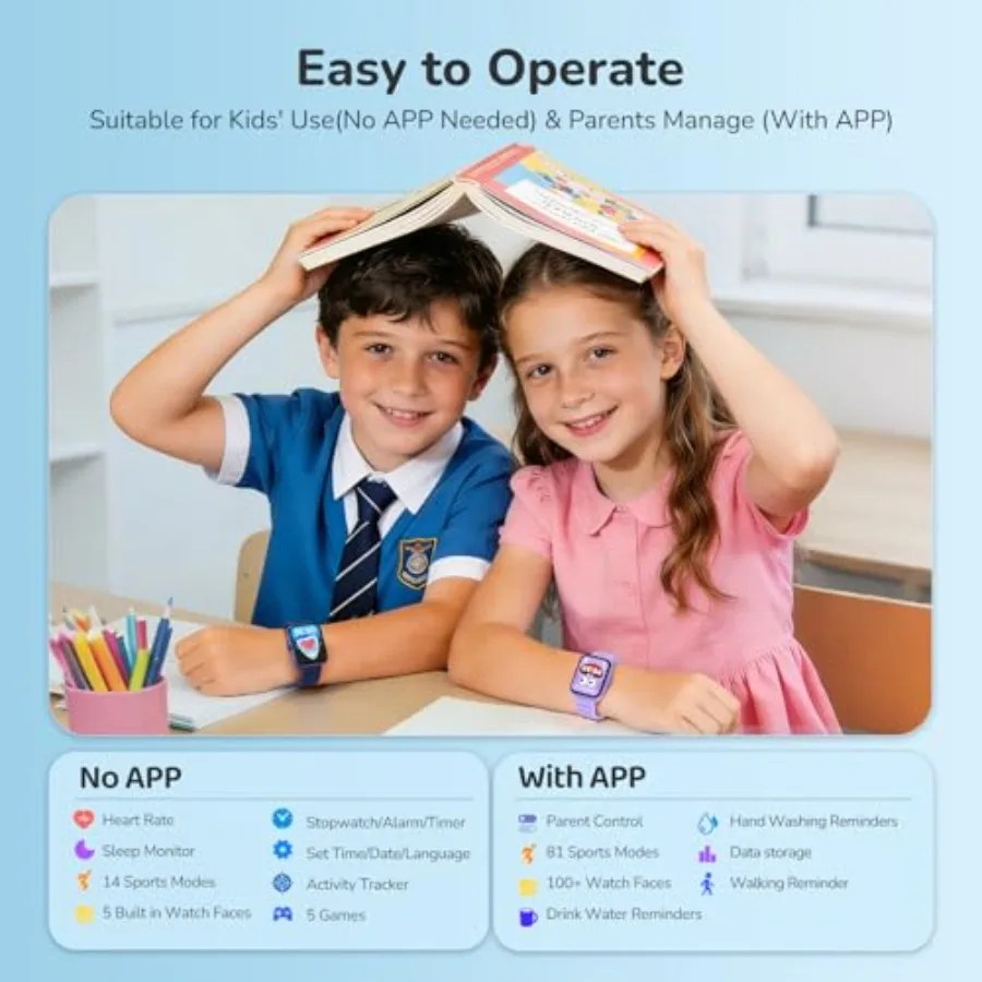 Kid playing with smart watch games