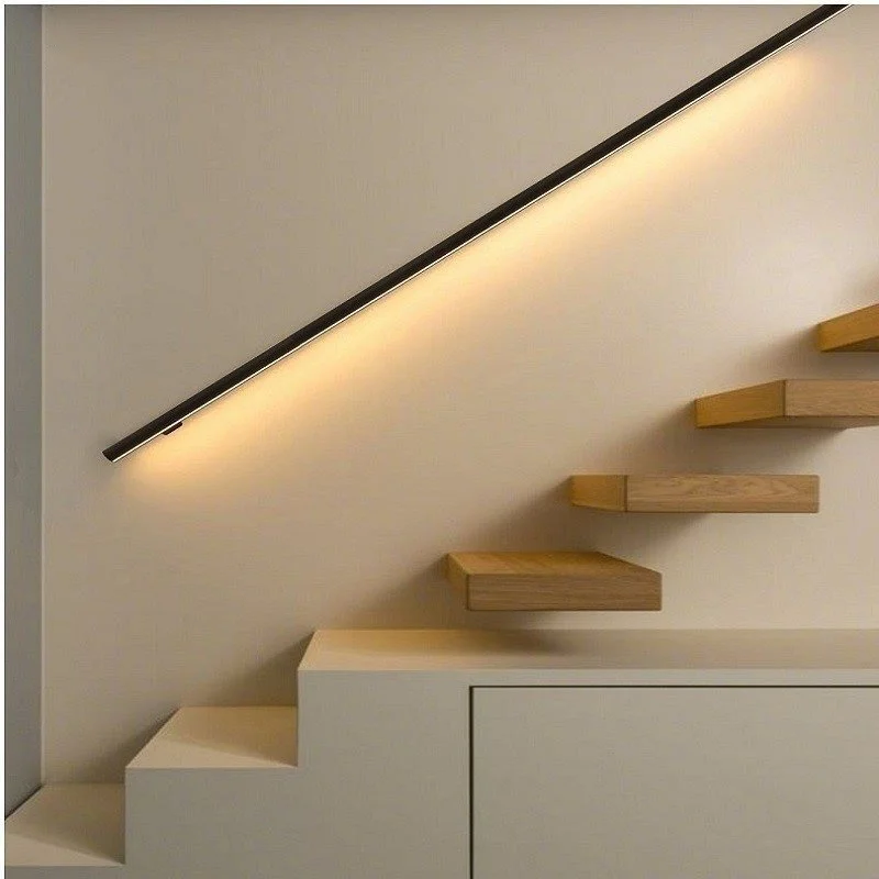 

Round Illuminated below Long staircase handrail lights Surface Mount Villa Living Room Corridor Stair home Decor Sconce Lamp
