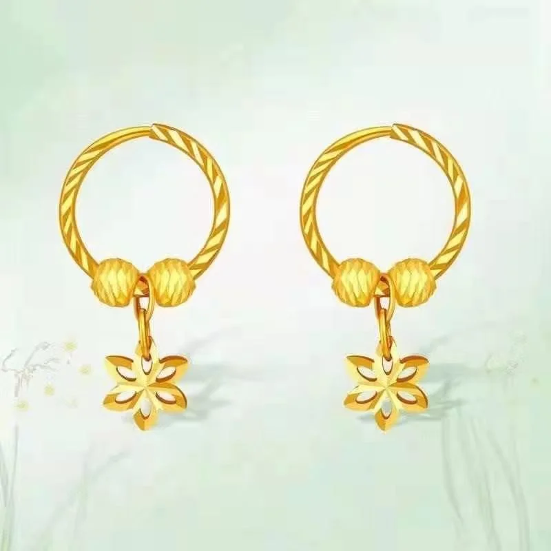 

Высококачественные серьги из 18-каратного золота AU750 — женские элегантные и изысканные украшения, сверкающий звездный дизайн, идеальный подарок для нее