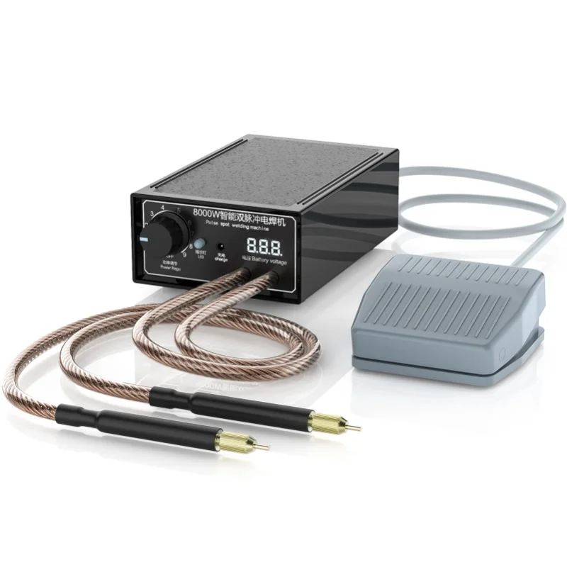 8000W Hochleistungs-DIY-Handpunktschweißgerät, tragbare Maschine, 1200A, 0,1mm, einstellbare Punktschweißmaschine für 18650-Akkus