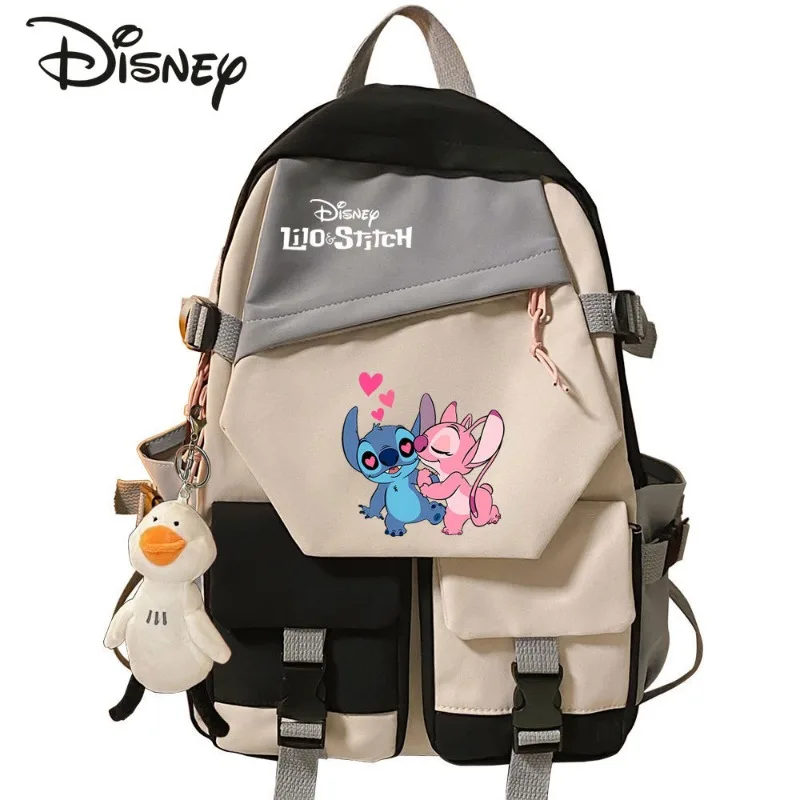 Disney Stitzer New Student Backpack Fashion High Quality Boys\' Backpack Casual Large Capacity Multifunctional Girls\' Backpack