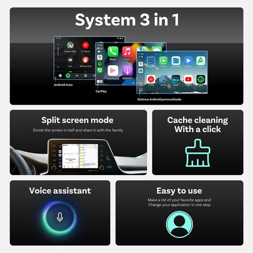 Imagen 2 del producto OTTOCAST Express P3 SE CarPlay AI Box inalámbrico Android Auto QCM6125 caja de vídeo inteligente accesorios de coche para Benz Audi Kia VW Toyota