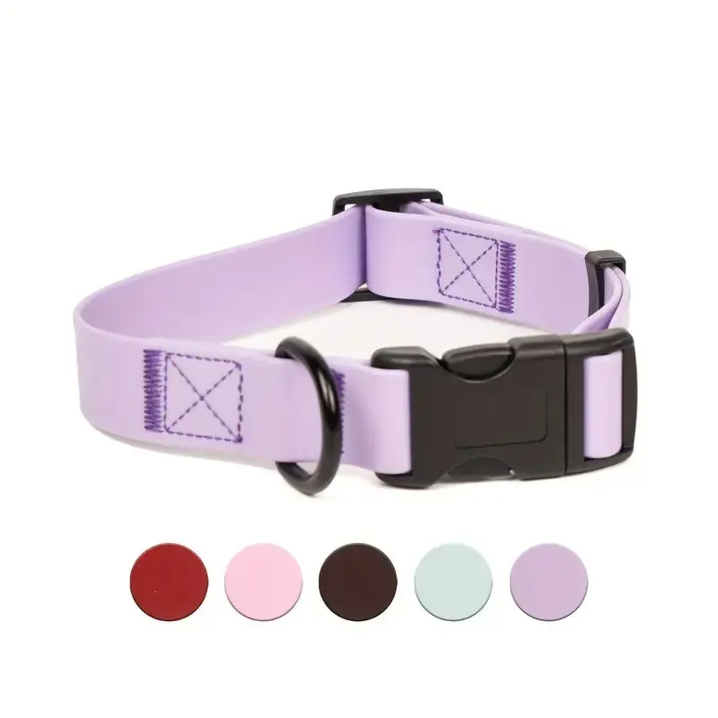 Pet Collar PVC Dog Collar Waterproof Adjustable Soft Easy Clean Dog Collares For Small Medium Large Dogs Pet Accessories