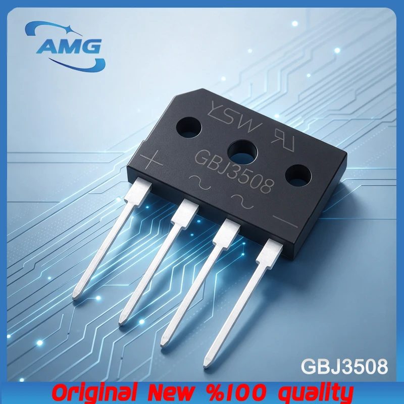 10PCS GBJ3508 35A 800V induction cooker bridge stack rectifier bridge flat bridge