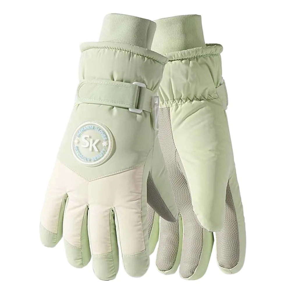 

All-Match Oxford Cloth Plush Thickened Gloves Coral Fleece Soft Unisex Windproof Gloves Touch Screen Warmer Finger Mittens Women