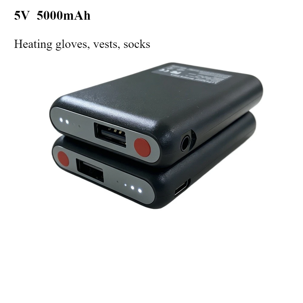 5V 5000mAh Heated Gloves Battery Rechargeable for Heating Vest, Heating Socks,Winter Outdoor, Skiing, Cycling Warming Batteries