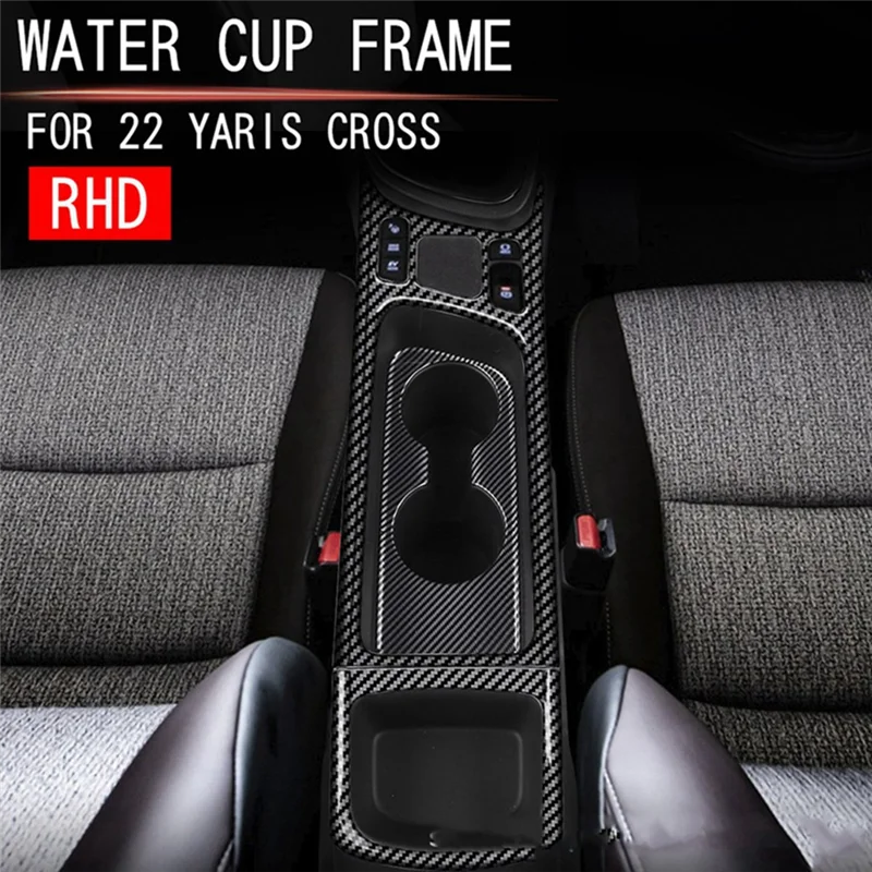 

1Set Car Water Cup Holder Decor Frame Center Console Water Cup Holder Decoration Cover Trim Parts For Toyota Yaris RHD, C