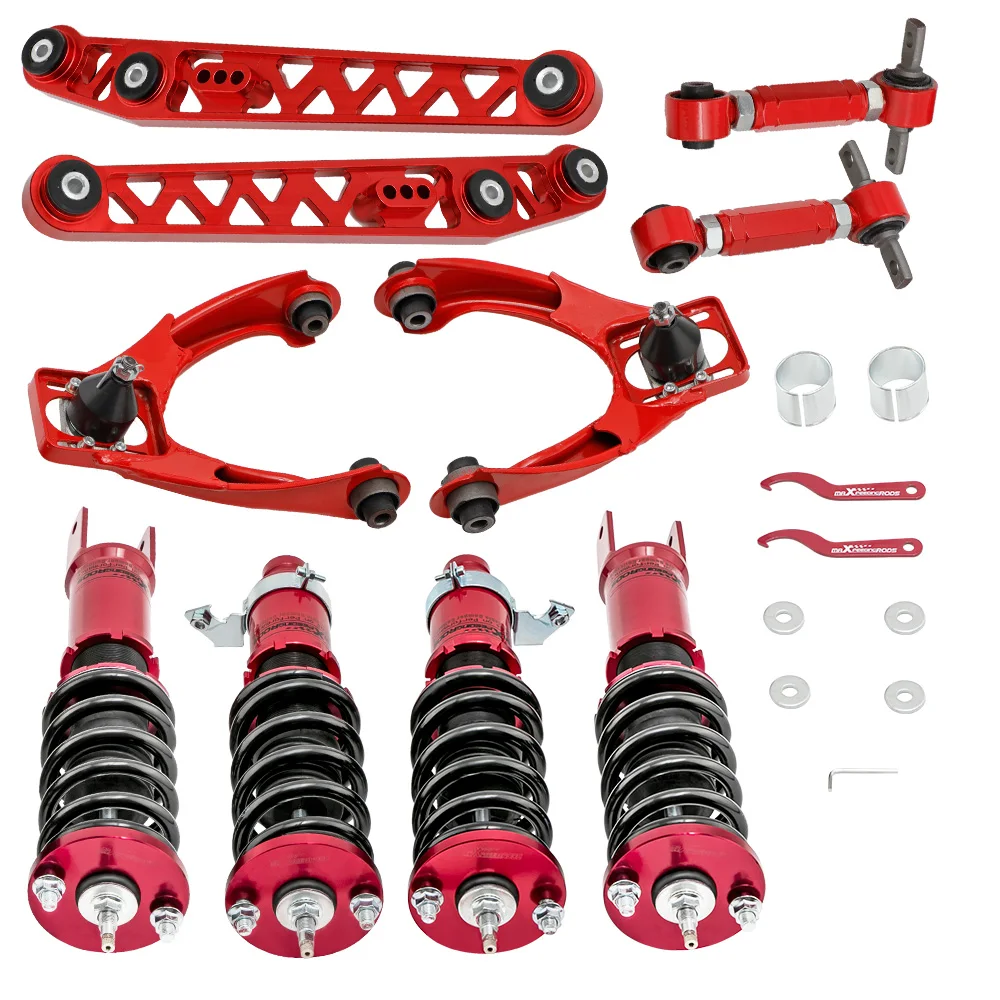 

Adjustable Coilover Shock Struts + Camber Control Arm Kit For Honda 1996-2000