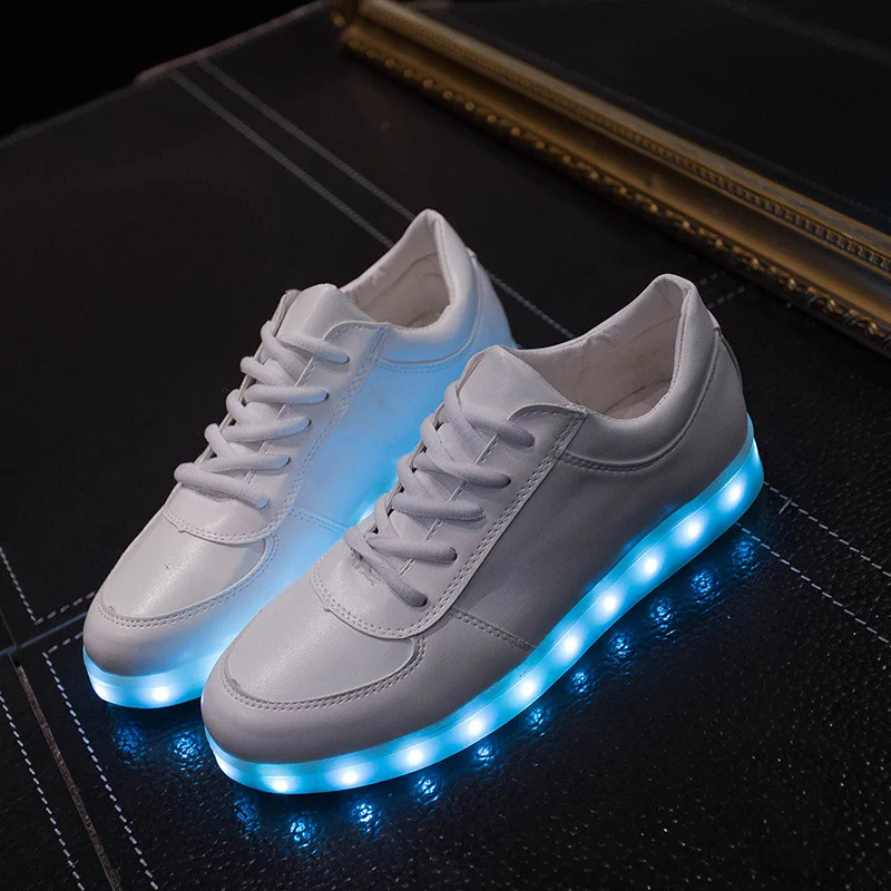 Hot Sale 2023 Adult Womens Mens Kid Luminous Sneakers Glowing USB Charge Boys LED Colorful Light-up Shoes Footwear Dancing Shoes