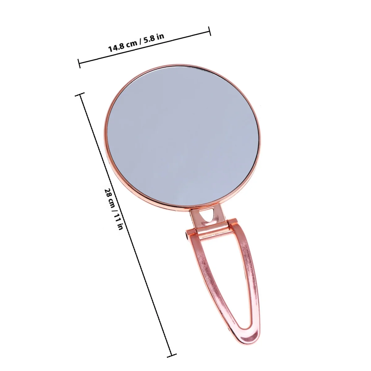 Double-Sided Folding Makeup Mirror Golden Round Compact Portable Mirror Travel Makeup Tool Clear Reflection