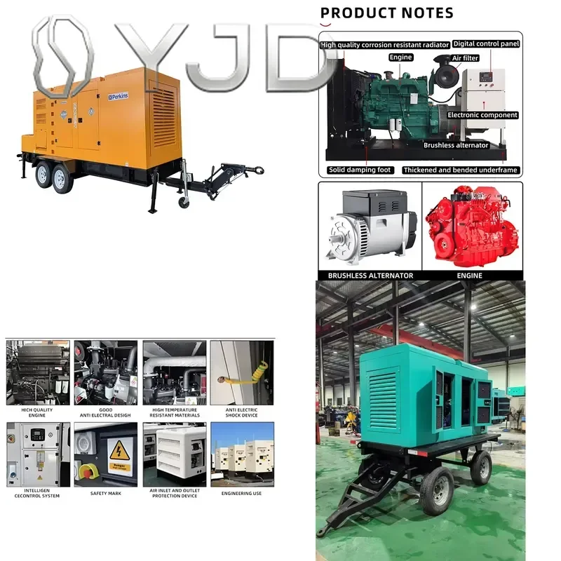 Weichai Heavy Silent Type Utility Trailer Auto Start Durable Steel Frame Easy Hitch Towing System