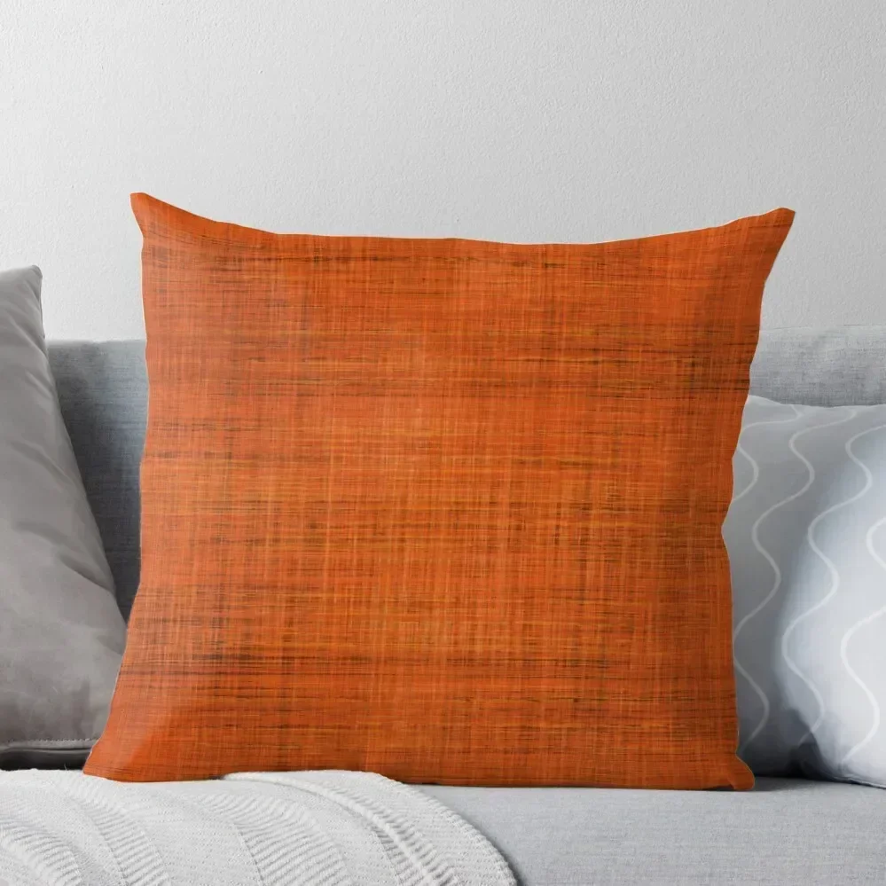 Digital Bark Cloth - Orange Throw Pillow pillow cover luxury Pillowcases For Pillows pillow