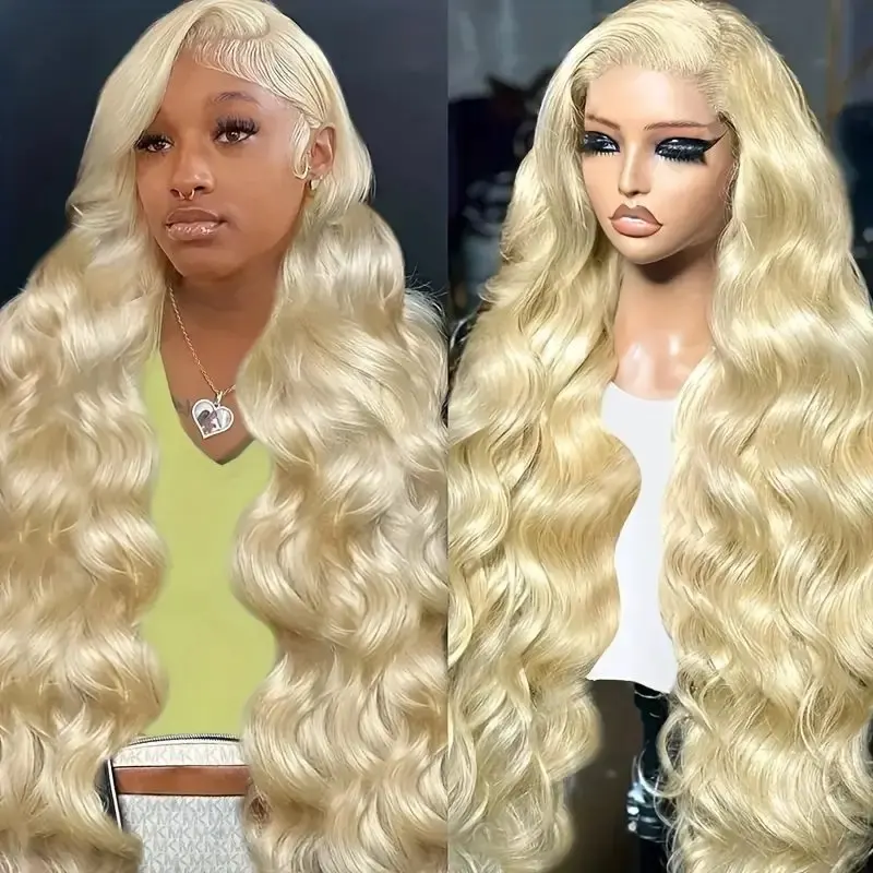 Rosabeauty Blonde 613 HD Body Wave Lace Front 13x6 Human Hair Wigs 5X5 Glueless 13X4 Frontal 250 Density 40 Inch Wig