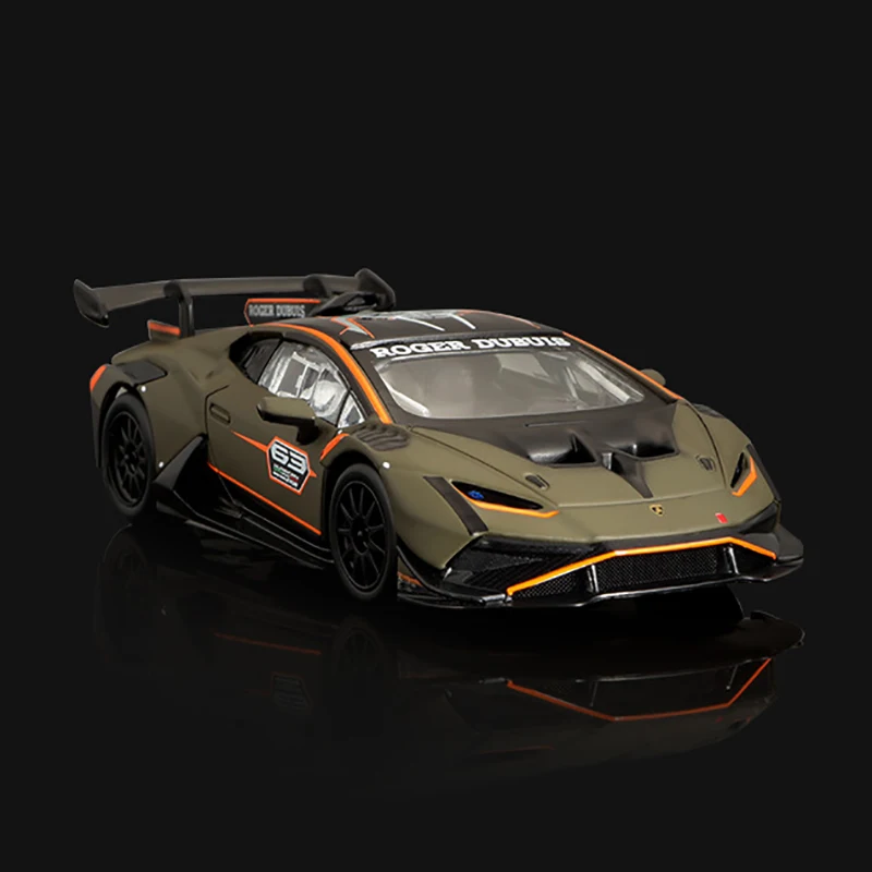 Bburago-Lamborghini Huracan Super Trofeo EV02 Modelo de Corrida Vermelho, Simulação Carro, Brinquedo do carro da coleção Masculino, 1:43