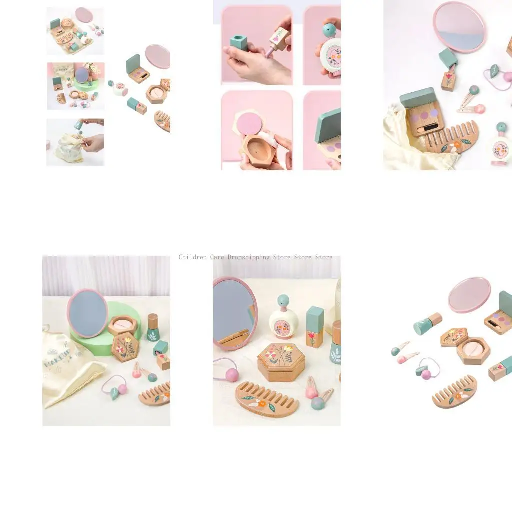 

Complete Pretend Cosmetic Set With Mirror Storage Box Girls 4+ Years