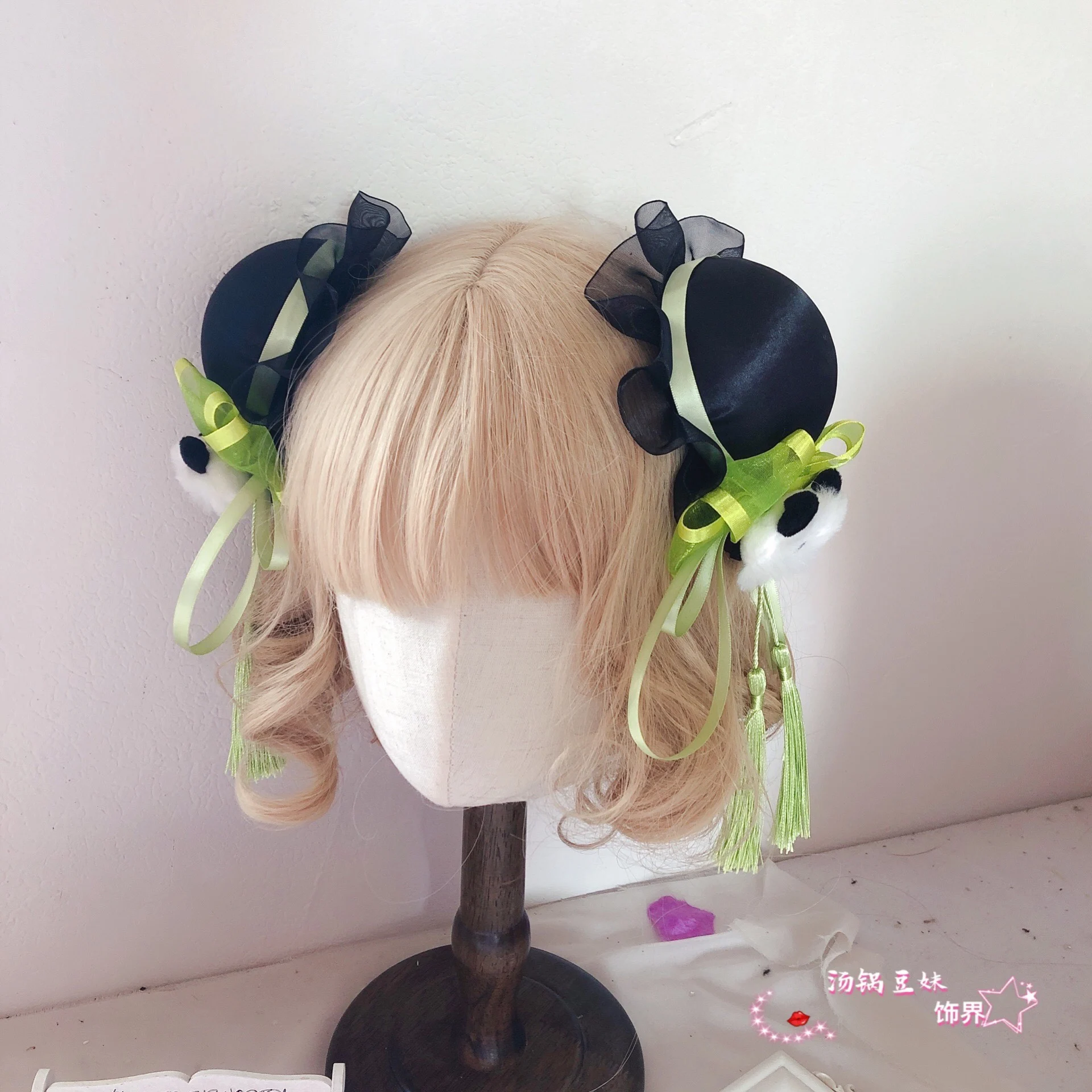 Handmade Hair Bag Lolita Chinese Style Chunli Maruko National Barrettes Cheongsam Fringe Side Clip Panda Bun Headdress