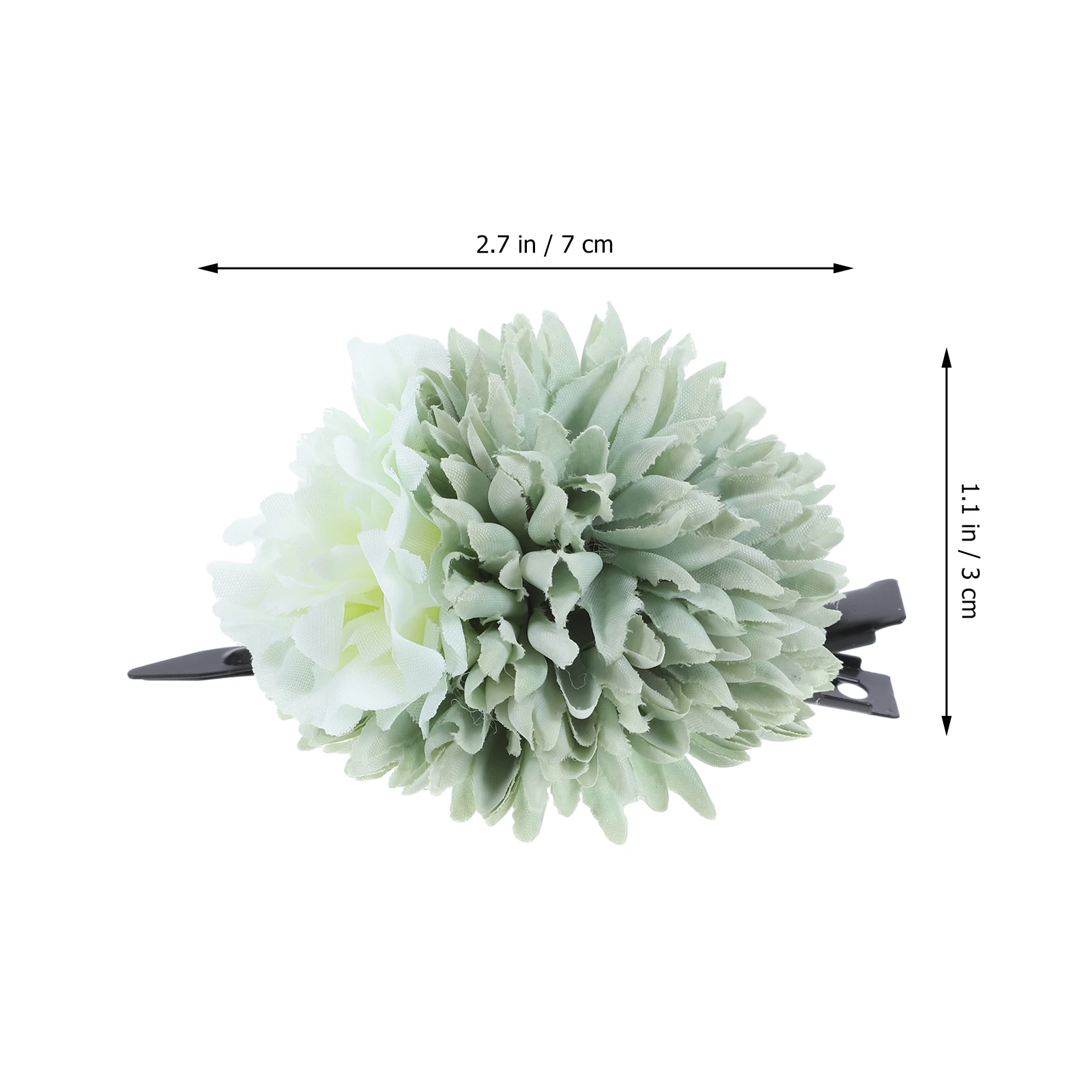 

Kimono Hair Clip Green Chrysanthemum Flower Clips Wedding Party Polyester Floral Accessories Women Hair Flowers Traditional