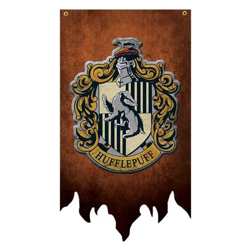 Anime Flag Harries Potters Slytherin Gryffindor Ravenclaw College Banner decorazione per feste Bar Kdis decorazione per soggiorno 30*50