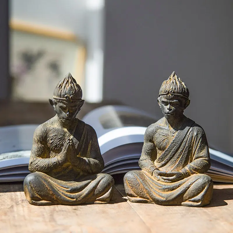 Battle-Tested Buddha Sun Wukong The Great Monkey Heaven Handmade Figurine for Desktop Display Home Decoration Item