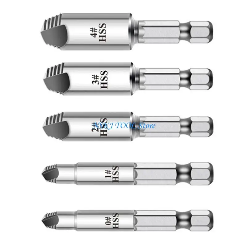 L8RC Tornillo acero carbono Conjunto 5 para extracción sin esfuerzo tornillos oxidados o despojados en diferentes