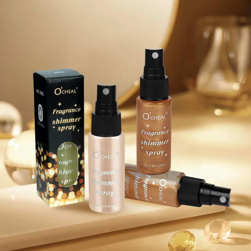 Flash Spray, Lasting Flash, Waterproof, Sweat Proof, Stain Proof, Suitable for Face, Body, Neck, Bright Makeup, Shiny Cosmetics