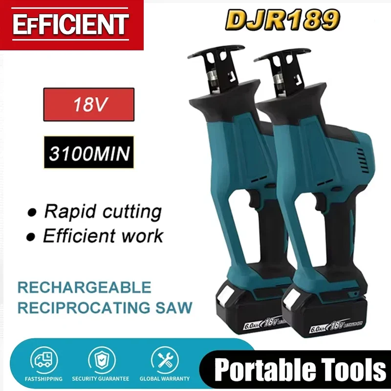 

DJR189 18V Cordless Electric Reciprocating Saw Brushless Rechargeable Wood Metal Cutting Saw Portable Saw Power Tool Fit Makita