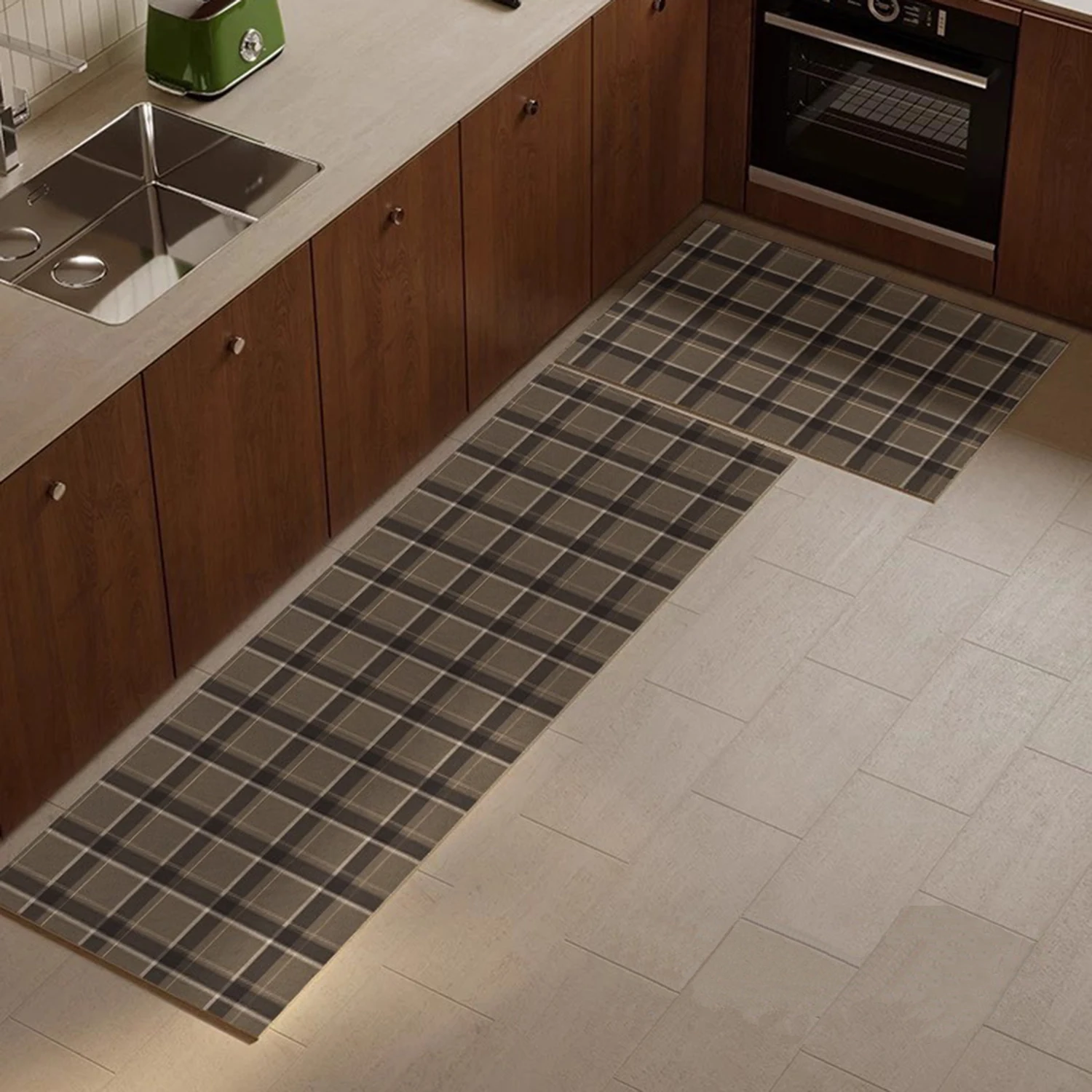Kitchen Carpet Retro Non-slip Oil-proof Waterproof Kitchen Mat Long Strip Runner Kitchen Rug Home Decoration Alfombras De Cocina