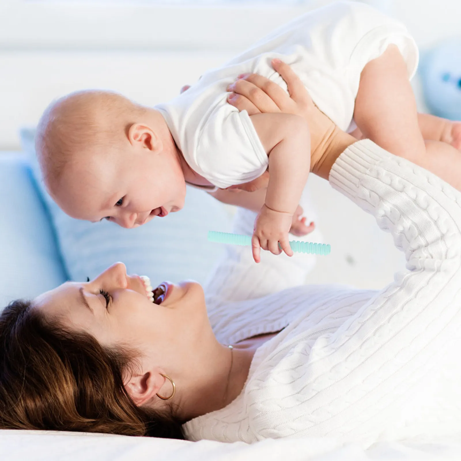 

1 set Hollow Teether Tubes For Baby Food Teething Tube For Baby Grade Chewing Infant Molar Relief Gum Pain Drooling Solution