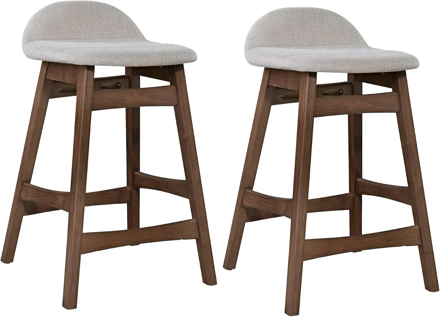 Liberty Furniture Space Savers Barstool Counter Chair W17 x D20 x H29 Light Tan, 2 Pack